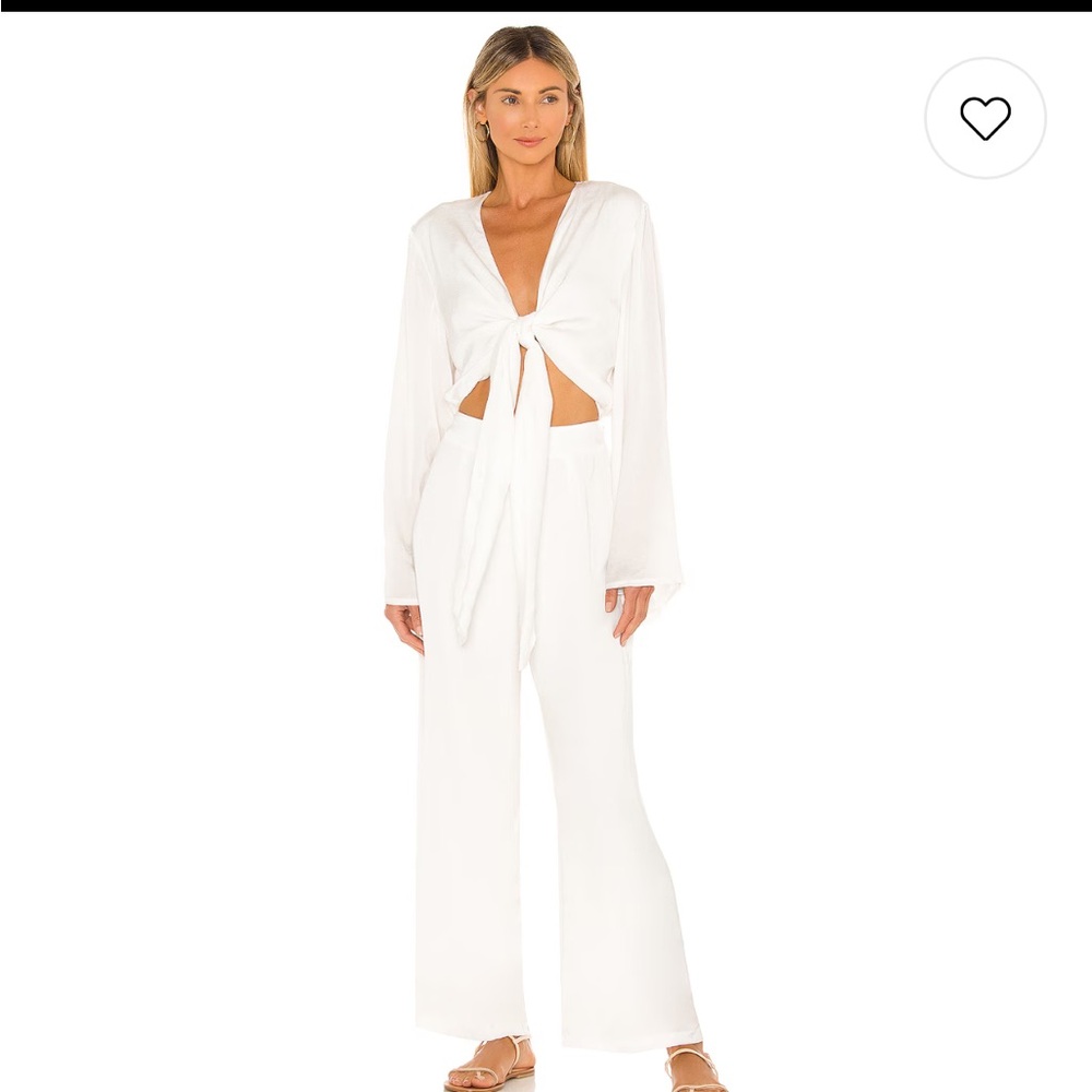 Chic bridal dreams - jumpsuit with front cut out in white by SNDYS